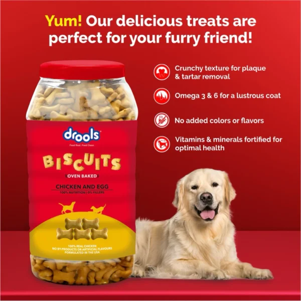 Drools biscuit chicken and egg for dog 800grm