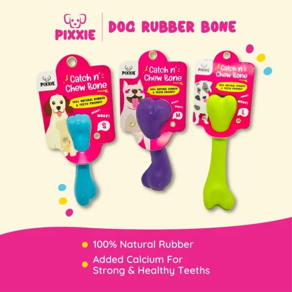 PIXXIE Dog Rubber Bone