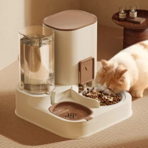 2.3L Automatic Cat Feeder and Water Dispenser 2 in 1 with Removable Bowl