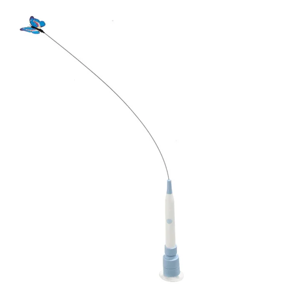 Cat Teasing Toy Interactive Butterfly Toy Removable Feather Cat Wand