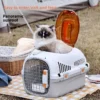 Pet travel cage Cat Carrier Luxury Sunroof Bowl Pet Carrier Portable Box pet cage for outdoor