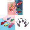 Random pet cat toy mini feather tail mouse
