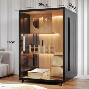 Solid Wood Cat Villa Luxury Cat House Cat Cabinet Cat Bed Climbing Frame Integrated Cat Home