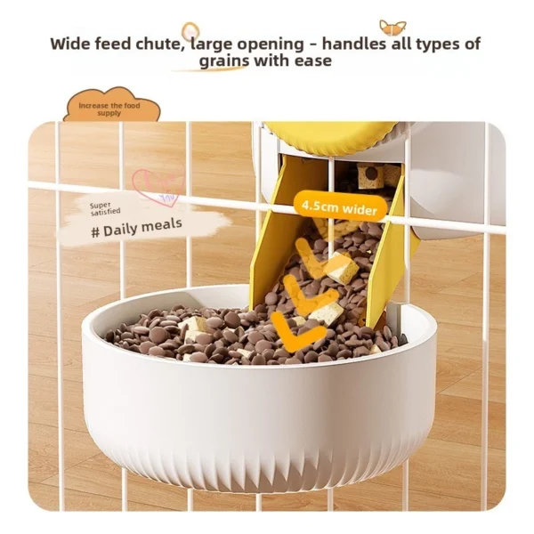1.3L Pet Hanging Feeder Bowl Large Capacity Water Dispenser Automatic Water Bottle Cage Feeder Pet Food Bowl for Cat Dog