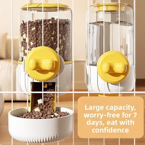 1.3L Pet Hanging Feeder Bowl Large Capacity Water Dispenser Automatic Water Bottle Cage Feeder Pet Food Bowl for Cat Dog