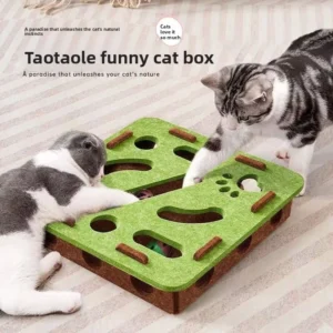 Pet play bell maze box  cat educational toy  felt cat toy with ball  indoor exercise and entertainment hunting cat toy