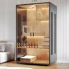 Large Cat Cage Wooden with Glass Door and Light Cat Villa Cat House
