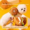 120cm drawstring pet backpack drawstring cute burger french fries backpack drawstring cat vest dog chest harness outdoor dog walking rope