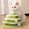 Cat Tower Ball Rotating Ball Toy Multi Layer Cat Ball Toy Cat Teaser Random Color