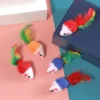Random pet cat toy mini feather tail mouse