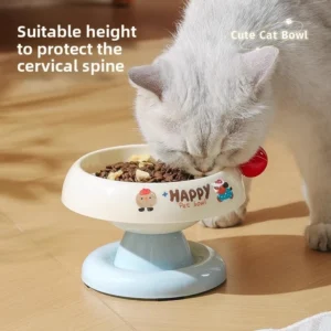 2 in 1 Cat Bowl Detachable Stainless Steel Cat and Dog Bowl with Stand and Non Slip Base