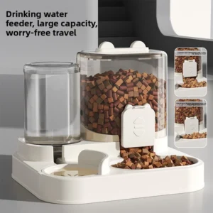 2.6L Automatic Cat Feeder and Water Dispenser 2 in 1 with Removable Bowl