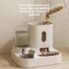 1.4L Cat Automatic Feeder and Water Dispenser 2 in 1 with Removable Stainless Steel Bowl