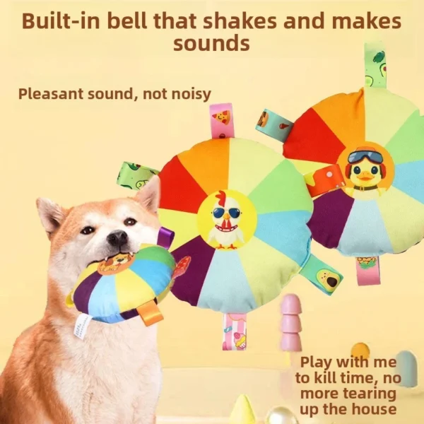 Training dog specific sound frisbee toy  pet plush toy  interactive dog cat frisbee  grinding teeth  bite resistant