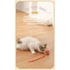 Cat toy ball  interactive pet toy with a mesh tail and foil pieces  USB rechargeable  three speeds with squeaky sound  suitable for dogs