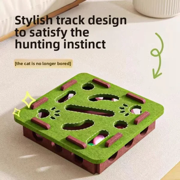 Pet play bell maze box  cat educational toy  felt cat toy with ball  indoor exercise and entertainment hunting cat toy