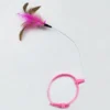 Head mounted cat teaser toy that hangs around your neck  easily freeing your hands  with a bendable rod