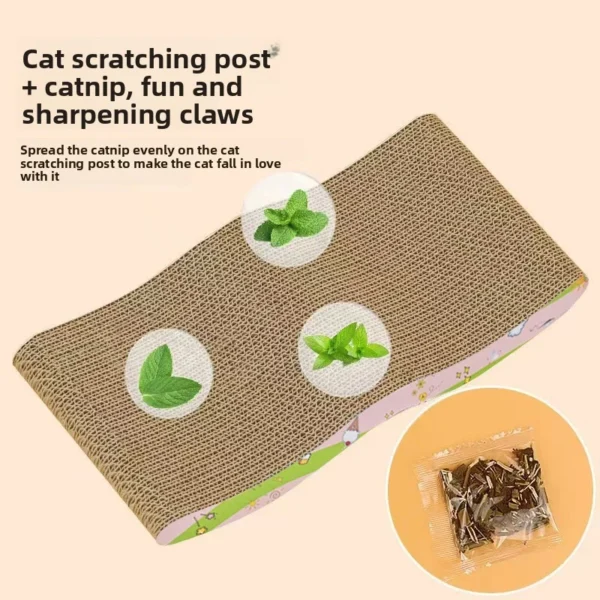 Cat Scratching Board Cat Toy Cat Claw Toy Free Catnip Cat Climbing and Scratching Toy Cat Fun Scratching Board