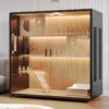 Large Cat Cage Wooden with Glass Door and Light Cat Villa Cat House