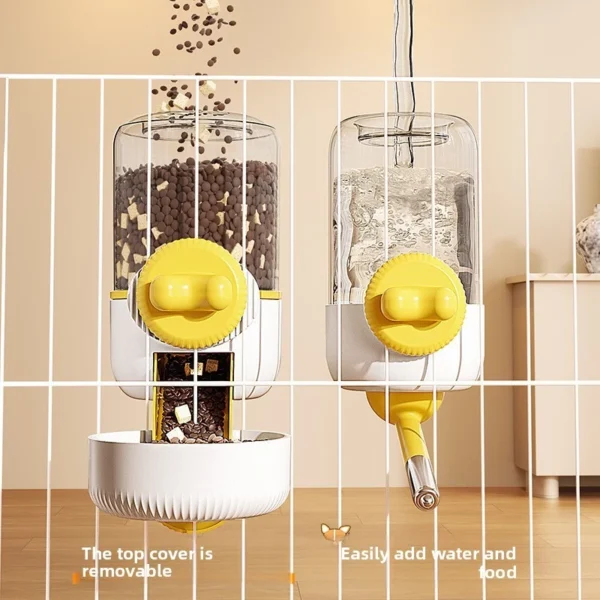1.3L Pet Hanging Feeder Bowl Large Capacity Water Dispenser Automatic Water Bottle Cage Feeder Pet Food Bowl for Cat Dog