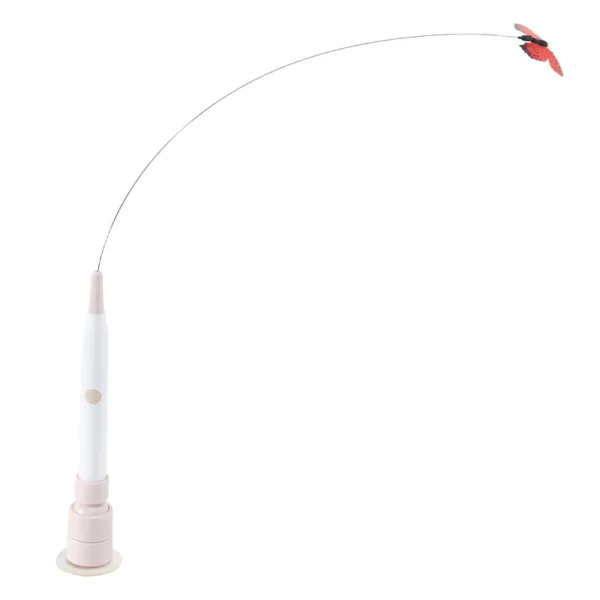 Cat Teasing Toy Interactive Butterfly Toy Removable Feather Cat Wand