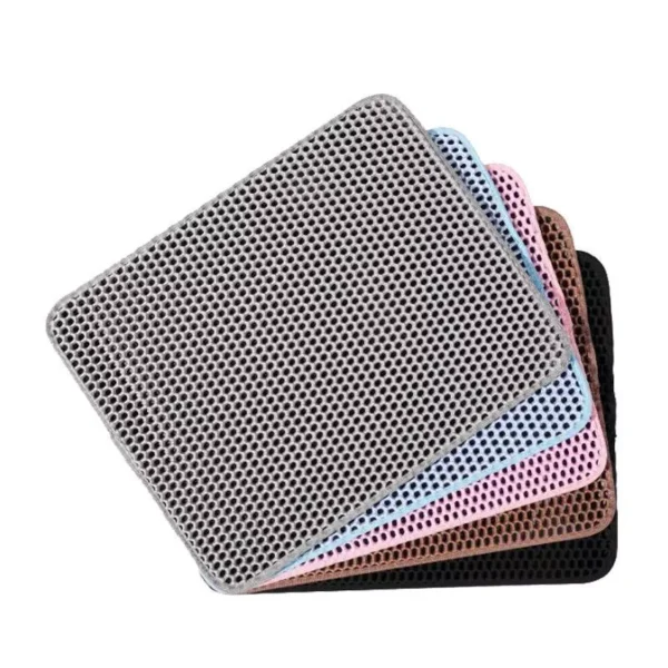Splash Proof  Prevents Tracking  Washable Cat Litter Mat  Cat Sand Control Mat
