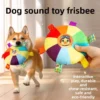 Training dog specific sound frisbee toy  pet plush toy  interactive dog cat frisbee  grinding teeth  bite resistant