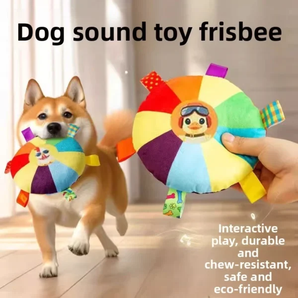Training dog specific sound frisbee toy  pet plush toy  interactive dog cat frisbee  grinding teeth  bite resistant